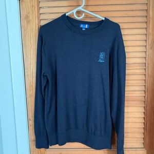 TPC Sawgrass Stitch Golf Cambridge Crewneck Navy Blue Wool